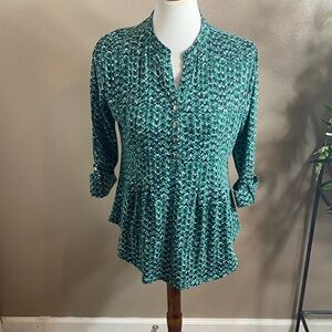 Cocomo Teal Patterned Blouse